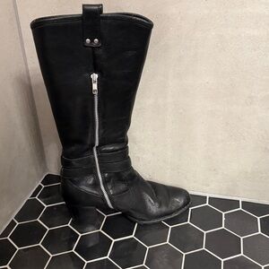 Børn Black Leather Knee-High Boots